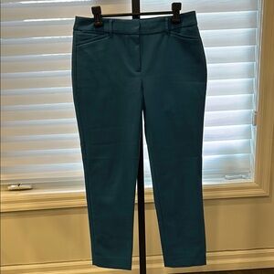 White House Black Market Teal ‘The Slim Ankle’ Women's Trousers
